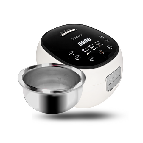 Buffalo BOILSTEAM Stainless Steel 3L Rice Cooker (5 cups)