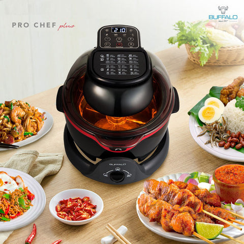 Buffalo Stainless Steel Chemical Free Smart Air Fryer 2.0 - Pro Chef Plus
