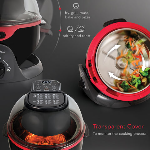Buffalo Stainless Steel Chemical Free Smart Air Fryer 2.0 - Pro Chef Plus