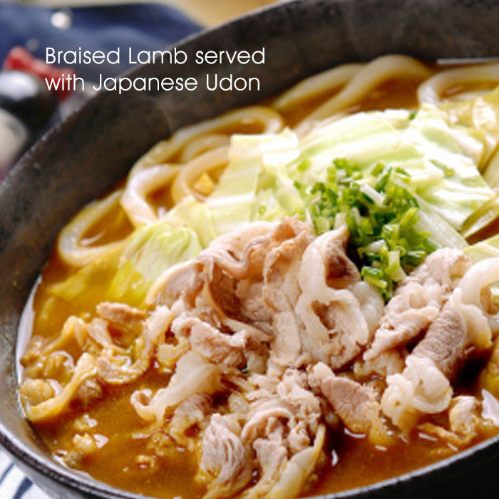 Braised Lamb served with Japanese Udon