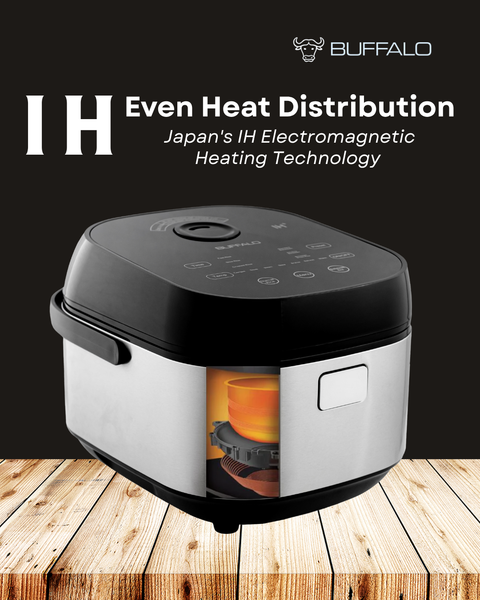 Buffalo NEW IH Stainless Steel Inner Pot Smart Rice Cooker with Boilsteam Function (10 cups) Pre-order