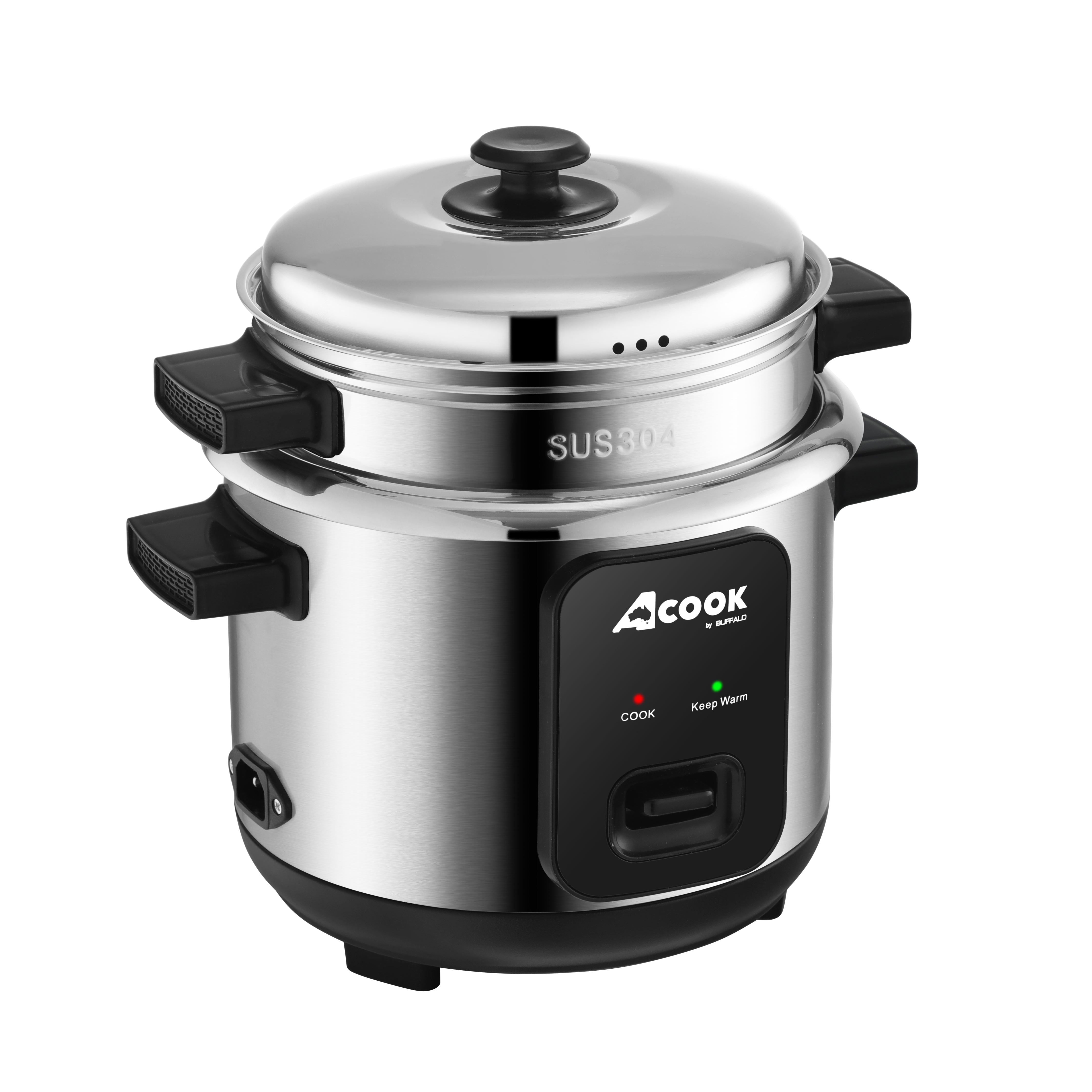 Anti Cook ACook by Buffalo Stainless Steel No Coating Chemical Free Classic Rice ...