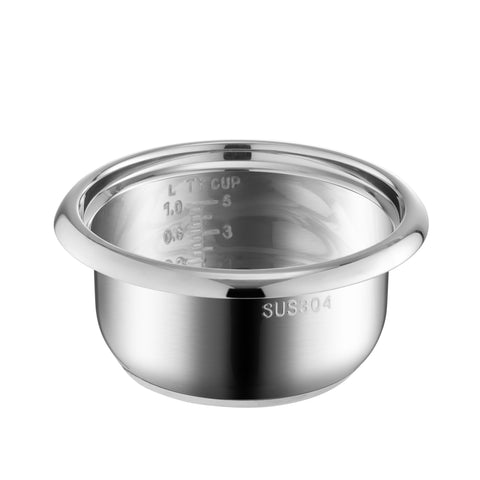 ACook by Buffalo Stainless Steel No Coating Chemical Free Classic Rice Cooker (5-Cup)