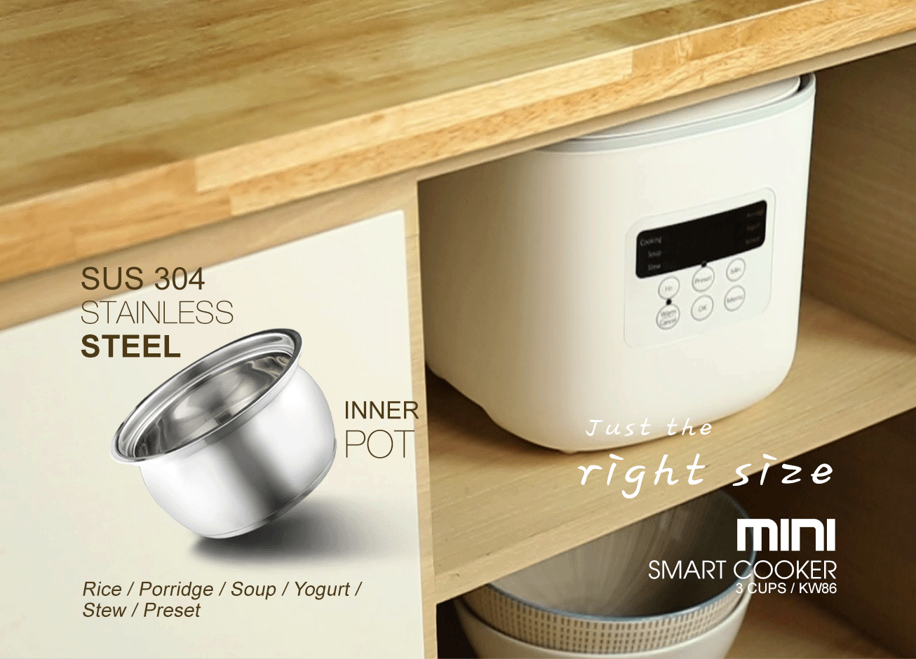 Buffelo Rice Cooker Buffalo Cookware Australia - Stainless Steel Rice Cooker