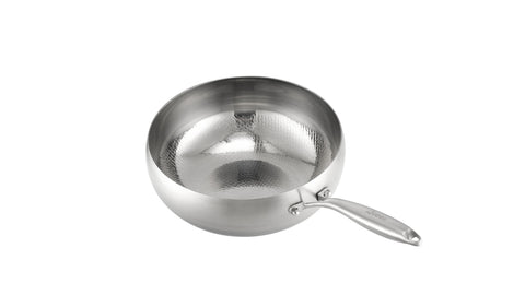 ACook Titanium Everyday Pan | Multi-Ply Stainless Steel | Uncoated & Easy Wash Chef's Pan