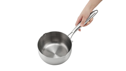 ACook Titanium Saucepan | Multi-Ply Stainless Steel | Uncoated & Easy Wash Saucepan