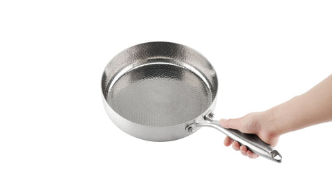 ACook Titanium Frying Pan | Multi-Ply Stainless Steel | Uncoated & Easy Wash Frypan