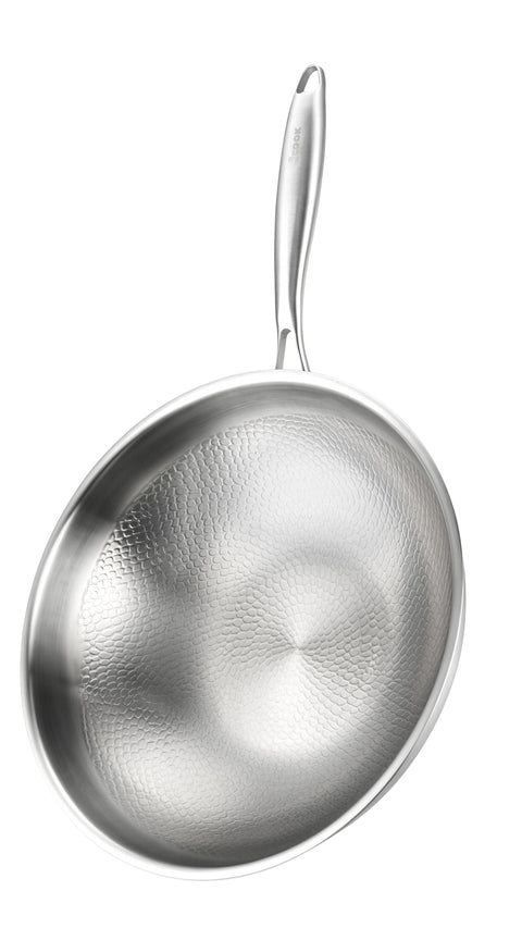 ACook Titanium Wok | Multi-Ply Stainless Steel | Uncoated & Easy Wash Wok
