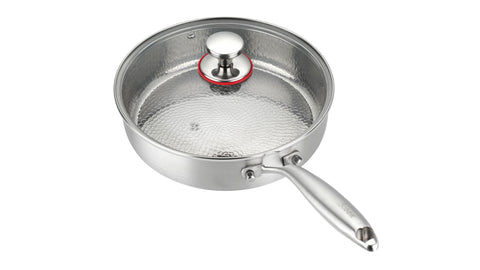 ACook Titanium Frying Pan | Multi-Ply Stainless Steel | Uncoated & Easy Wash Frypan