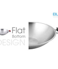 Buffalo Function Series 38cm Flat Bottom Wok