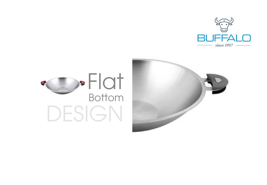 Buffalo Function Series 38cm Flat Bottom Wok