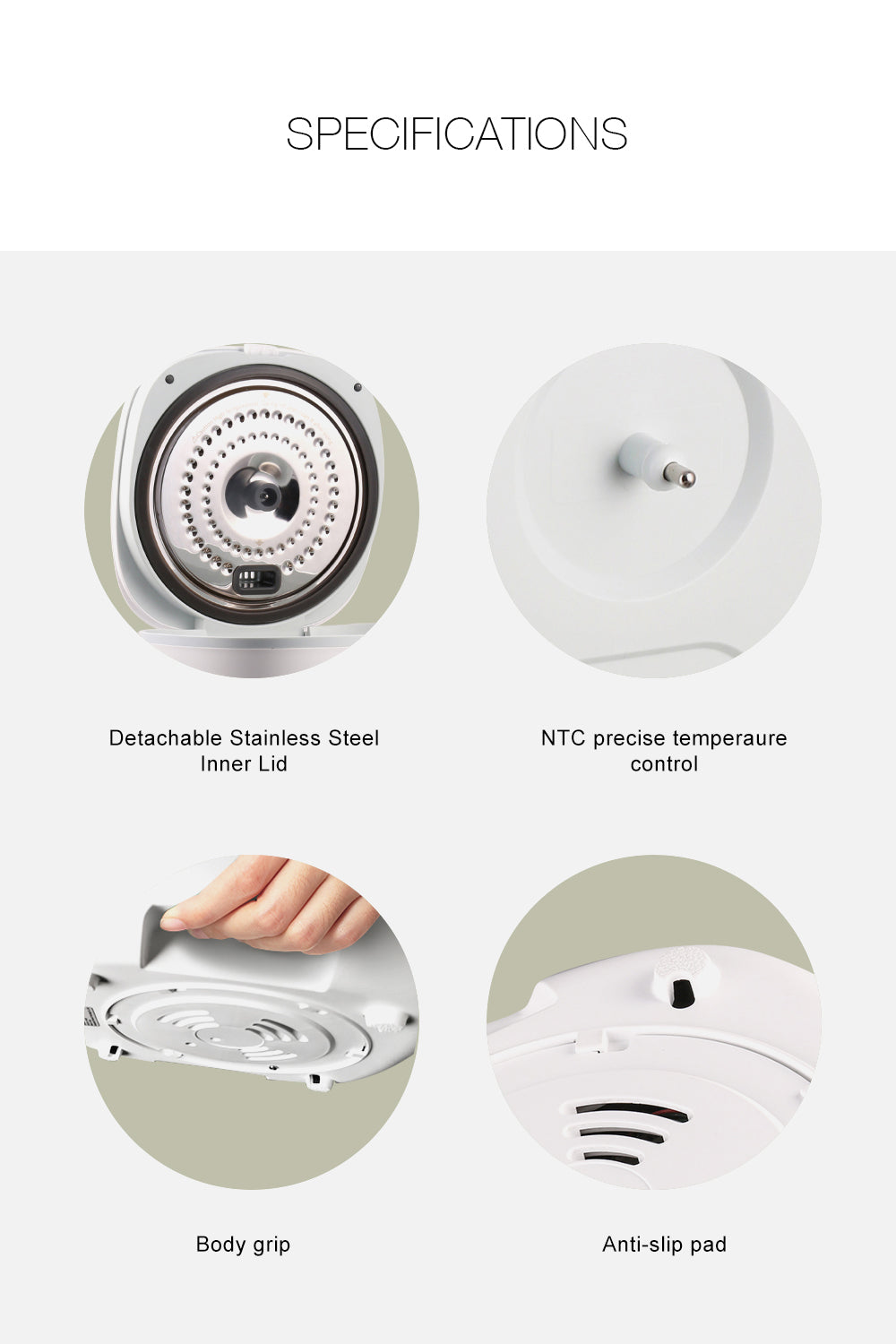 Buffalo Mini Smart Stainless Steel Rice Cooker｜Buffalo Cookware